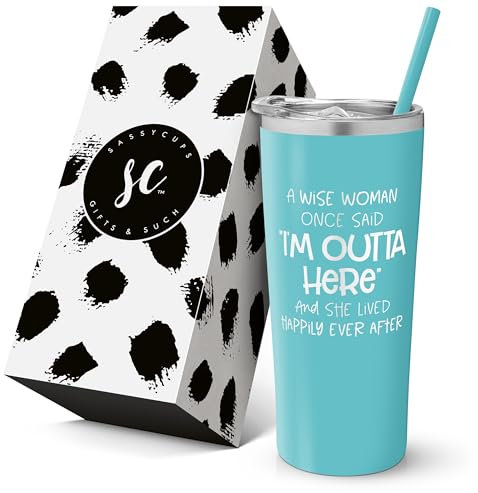 Wise Woman Insulated Stainless Steel Tumbler with Lid and Straw - Funny Travel Mug for Retirement Parties - Teacher Coffee Mug - Nurse Travel Tumbler - Funny Birthday Divorce Going Away Gift For Women