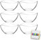 6 Stück Glasschalen im Set, Design Snack Schalen Frühstück oder Party, Vorspeise Glasschale, Dessertschale, Knabberschale aus Glas, 310ml Gläser, lebensmittelechte Müsli Glasschüsseln VIRA