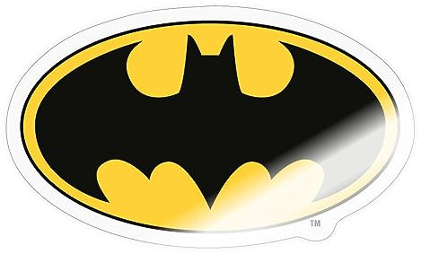 Spreadshirt Classic Batman Logo Sticker, 10 x 10 cm, Transparent Glossy