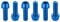 Chooee Bicycle Disc Brake Caliper Bolts, M6 X 18mm Caliper Bolt Screws for Mountain Bike/MTB Blue