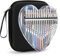 Beveetio Clear Kalimba Thumb Piano With Eva Protective Case, Transparent Crystal Kalimba 17 Key, Musical Instrument Gifts For Kids, Shape of love heart Finger Piano, Acrylic Mbira…