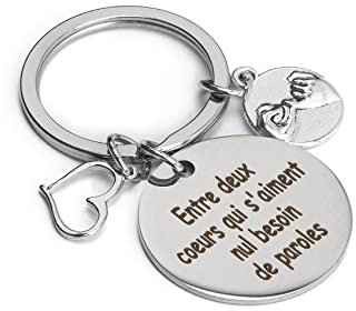 Cadeau pour Couple Amoureux - Porte Clés de Mariage, Porte Clef Anniversaire 40 50 Ans, Idée Originale et Utile pour Copine Copain Femme Homme