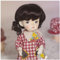 Lllunimon Puppenperücke Süßes Kleines Lockiges Haar Für 1/8 SD BJD MSD DOD Pullip Dollfie Puppe, Soft Faux Mohair Puppenzubehör,Dark Brown