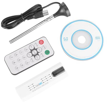 Jufjsfy USB 2.0 Digital DVB-T/T2 SDR++ HDTV TV Receiver Stick