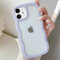 UEEBAI Hülle für iPhone 11, Wellen Rahmenform Silikon Stoßfeste Schutzhülle Anti-Kratzt Tansparent Rückseite TPU Bumper Cover für Mädchen Frauen Handyhülle für iPhone 11 - Lila