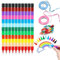 FainFun Stapelbare Buntstifte, 10 Stück Wachsmalstifte Schule 1. Klasse 12 Farben, Buntstifte Block, Bunte Buntstifte, ideal als mitgebsel Kindergeburtstag, oder Tombola Preise Kinder