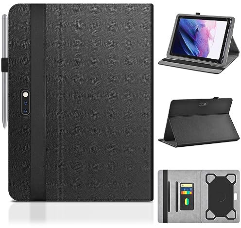 KATUMO 10 inch Universal Tablet Case Compatible with EagleSoar Android 12 / FLYCOAY Android 13 / Padgene 10.1 / Veidoo 10 / PRITOM 10 / SGIN 10.1 / AXETOP 10, with Adjustable Fixing Silicon Band