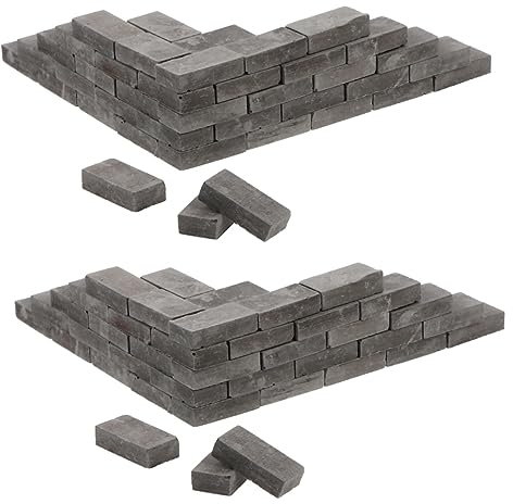Warmhm 100 STK Simulierter Ziegel Basteln Für Kinder Mini Kleiner Ziegelstein Dekor Mini-Ziegel-verzierung 1 Ziegelmauer Im Maßstab 12 Mini-wandbausteine Tisch Ton Miniatur Zementziegel