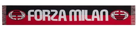 AC Milan Unisex Sciarpa Ufficiale Offizieller Jacquard-Schal, rot/schwarz, Einheitsgröße