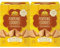 Kaiserpalast Glückskekse, knuspriges Süßgebäck, einzeln verpackt in roter Folie, mit deutschem und englischem Spruch, vegan, halal, 12 Stück à 6 g (1 x 72 g) (Packung mit 2)