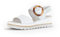 Gabor Damen Keilsandalen, Frauen Sandalen,Keilabsatz,Wedge-Heel,flach,Sommerschuhe,Freizeitschuhe,offene Schuhe,Weiss/Ice,38 EU / 5 UK