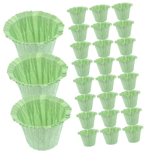 PRETYZOOM Dessertbecher Deckel Quadratisch 50er Pack Muffin Backformen Papierbackbecher Cupcake Wrapper