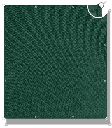 Sonnensegel Mit öSen 150x250cm Balkon Sichtschutz Ohne Bohren Sonnenschutz UV Schutz Windschutz Sichtschutz Terrasse inkl Befestigungsseile -Dunkelgrün