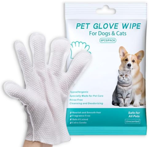 Guantes de limpieza para perros y gatos, guantes de aseo de limpieza y desodorización, cara de piel de perro y gato, orejas, ojos, limpiador de patas, toallitas de aseo de mascotas, pelo nutritivo,