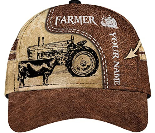 Sonnenblende Mütze Personalisierter Bauer Baseballmütze Freizeit Baseball Cap Vintage Golf Hüte Für Golf, Reisen, Herren