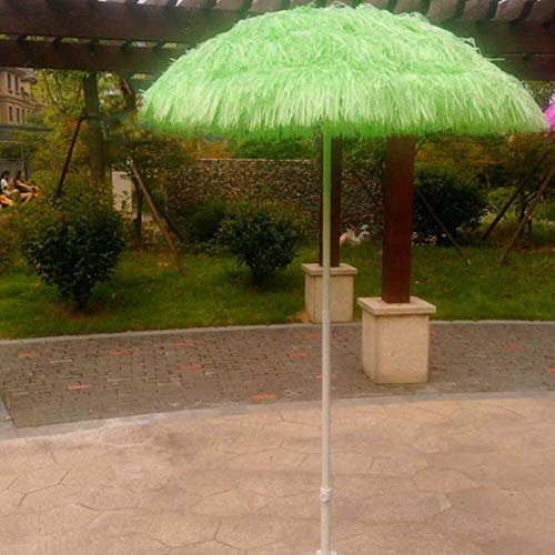 Sombrilla de Playa Sombrillas de jardín al aire libre Sombrilla de paja de simulación de playa de 1,4 m, Sombrilla de paja para patio al aire libre con 8 varillas de fibra de vidrio, Protección solar