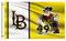 College-Flagge Cal State Long Beach Outside 7,6 x 12,7 cm, kompatibel mit 49ers, California doppelseitiges Universitätsbanner