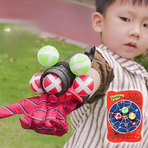 RNNHDYT Spider Launcher Handschuh, Kids Spider Held Handschuh, Spider Launcher, Held Launcher Cosplay Spiderm Handschuhe Launcher Spielzeug für Kinder Fans Geschenk