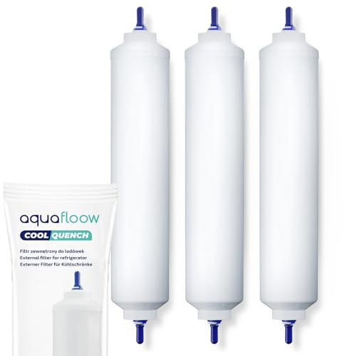 Aquafloow Filtro dell’acqua di ricambio, per frigorifero, compatibile con SAMSUNG DA29-10105J, DA2910105J, HAFEX/EXP, HAFEX EXP 5231JA2010B, 5231JA2010C, HAIER 0060823485A, WHIRLPOOL USC100 – 3 pezzi
