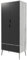 URBNLIVING 180cm Tall Freestanding Ash Grey Wardrobe with Black 2 Door 2 Drawer Modern Shelf Clothes Storage Scandi Legs Cupboards Hanging Rail Unit for Bedroom