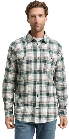 TOM TAILOR Herren 1047337 Comfort Fit Flanell-Hemd mit Karomuster