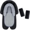 INFANZIA 2-in-1 Baby Sitzverkleinerer mit Gurtpolster Universal für alle Kinderwagen Buggy, Neugeborenen Einsatz, Kopfstütze für Babyschale und Autositze, Extra Weich(Schwarzes Set - Kurzflor)