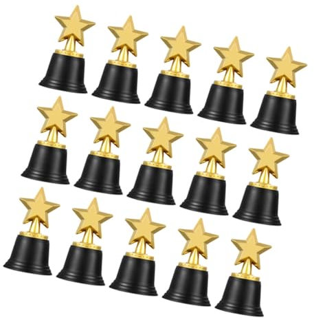 KOMBIUDA 15pcs Trophy Cups for Boys and Girls Party Award Prizes Lightweight Plastic Trophies for School Events for Boys and Girls
