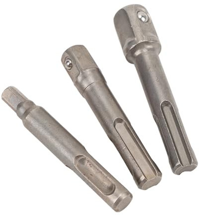 Tbest Juego de Zócalos, Juego de 3 Piezas Brocas de Impacto Convertidor de Adaptador de Zócalo SDS PLUS 1 4 3 8 1 2