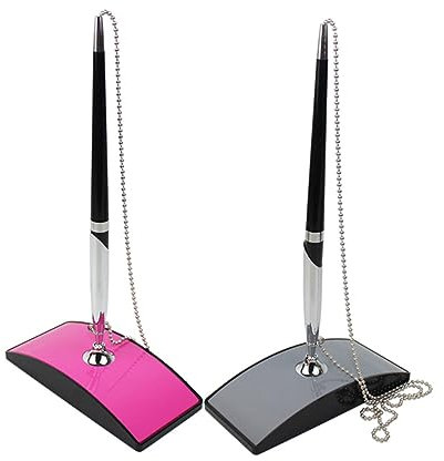 HOMSFOU Kugelschreiber Für Theken Büroschreibwaren Unterschriftenstift Mit Ständer Flüssiges Schreiben Robustes Design Für Schule Zuhause Und Geschäfte