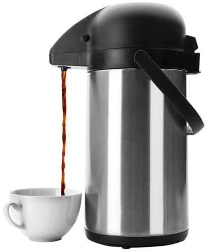 Termo Airpot 3L INOX 18/10, Resistente y Aislante, Ideal para Mantener Bebidas Calientes o frías Durante Horas.