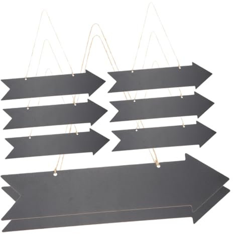 VICASKY Lot de 8 panneaux de direction double face vides pour inscriptions DIY pour magasins, cafés et événements