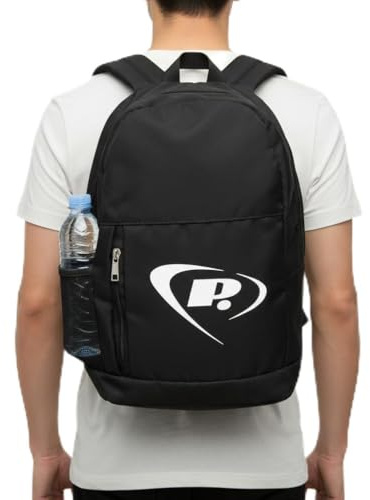 Protos Medium Backpack – 15L Water-Resistant Daypack with Drink Pocket – Lightweight, Durable & Practical for Travel, Work or Everyday Use (Black)