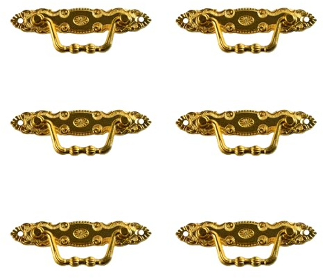 CTForest 6 PCS Goldene Möbelgriffe, Antike Schubladengriffe, zum Dekorieren von Schrankschubladenmöbeln