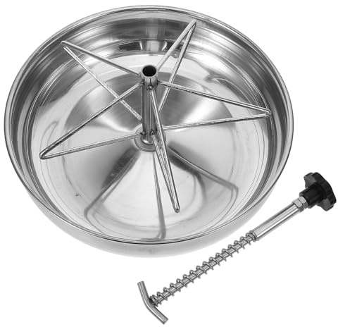 Veemoon Stainless Steel Pig Feeder Large Capacity Feed Trough Bucket for Livestock Farm Use Thickened Metal Feeding Manger Suitable for Sow and Piglets