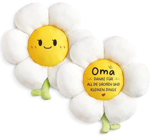 GoMelley Oma Geschenk Muttertag - Blumenkissen - Geburtstagsgeschenk für Oma von Enkelin Enkel, Muttertagsgeschenk, Danke Geschenke für Oma