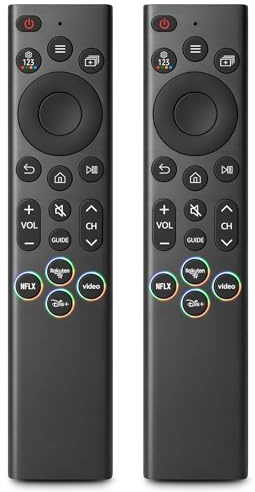 (Pack of 2) Universal Remote Controls Replacement for All Samsung Smart TVs | for Samsung LED QLED UHD SUHD HDR LCD Frame Curved Solar HDTV 4K 8K 3D TVs, 4 Shortcut Buttons, for NFLX,Dis+