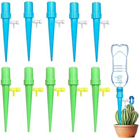 10 Piezas ¡Nuevo!universal Riego por Goteo Automático Kit, Riego Plantas,Ajustables con Válvula de Control,para Macetas Flores Jardines (Estilo 1)