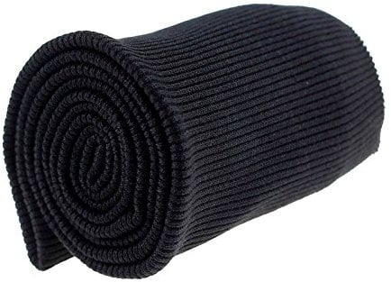 Bündchen Strickbündchen 16x80cm Bündchenstoff Baumwolle elastisch gerippt, Farbwahl, Farbe:schwarz