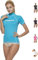 Cressi Rash Guard, Maglia Protettiva a Maniche Corte, in Speciale Tessuto Elastico, Protezione Solare UV/UPF 50+ Donna, Turchese (Acquamarina), M