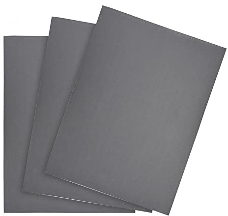 sourcing map Papier de Verre 1200 Grain Imperméable Sec Humide 280 x 230 mm 3Pcs