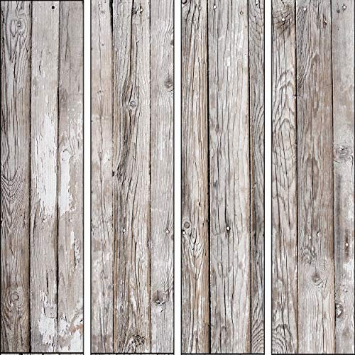 decomonkey PURO TAPETE | Deko Panel | Tapete ohne Rapport und Versatz Vlies Wanddekoration Design Tapetenrolle 10 m Wandtapete Fototapete Bretter Holzoptik 3D Holz