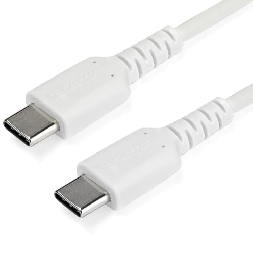 StarTech.com RUSB2CC2MW USB C Kabel (2m, hochwertiges USB 2.0 Typ-C Datenübertragungs- und Ladekabel, St/St) weiß