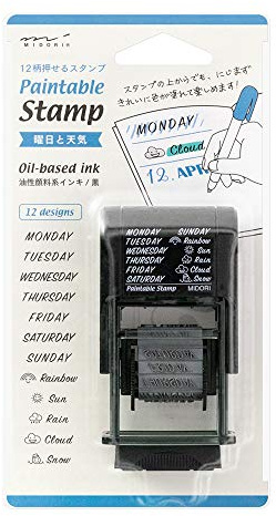 Midori 35375006 Drehstempel, Tag- und Wettermuster