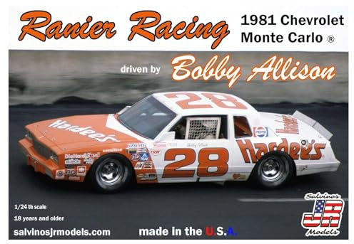 Salvinos Jr Modell 1:24 Nascar 1981 Chevrolet Monte Carlo Bobby Allison Reinear Racing Kunststoff Modellbausatz