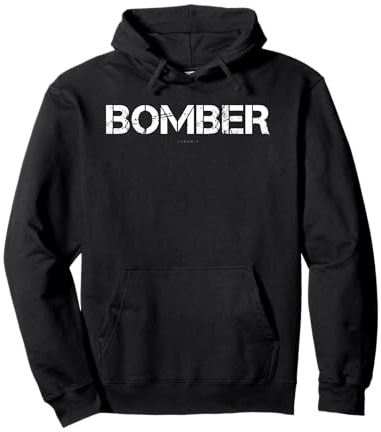 Felpa Uomo Con Cappuccio Divertente - Scritta Bomber Felpa con Cappuccio