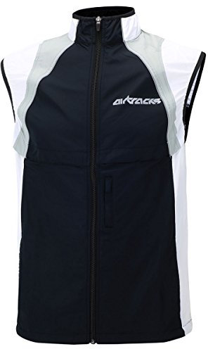 Airtracks Herren Fahrradweste Laufweste Radweste Leichte Wind Weste Reflektierend Winddicht Ärmellos Windstopper Atmungsaktiv Windstopper S M L Xl XXl 3XL 4XL - schwarz-weiß - XXXL - Herren