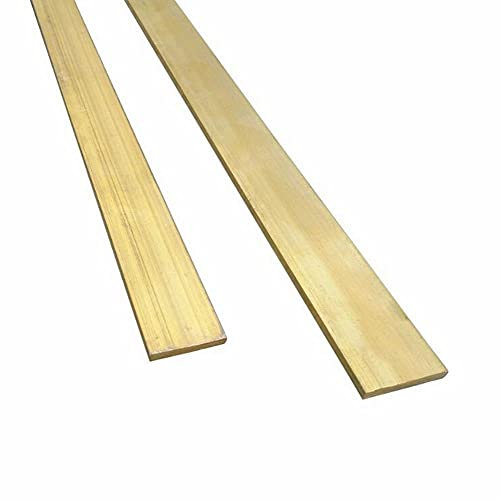 2PCS H59 Brass Flat Bar Plate Solid Metal Strip 4mm Thickness 10mm Width 300mm Long Brass Strip (10mm x 4mm x 300mm)