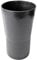 Grabvase zum Hinstellen als frostsichere Grabdeko - Runde Friedhofs-Vase in Grau als wetterfester Kunststoff Grabschmuck - 20 x 14 cm Blumenvase zum Stellen für Urnengrab Grabstein