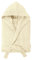 Baroni Home Peignoir éponge avec capuche, peignoir pour homme et femme, 100 % coton, absorbant et confortable, crème, XL