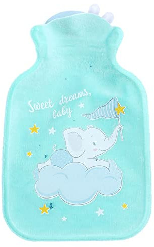 LZHLMCL Tummy Hot Water Bottle Pouch Small Hot Water Bottle Plush Hand Warmer Bag Water Injection Mini Portable Hot Compress Hand Warmer Elephant
